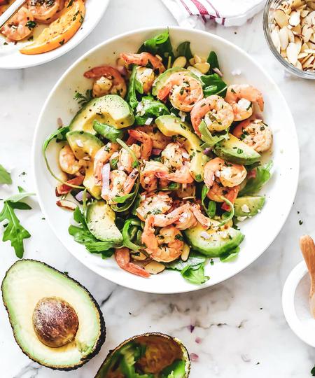 citrus prawn avocado salad